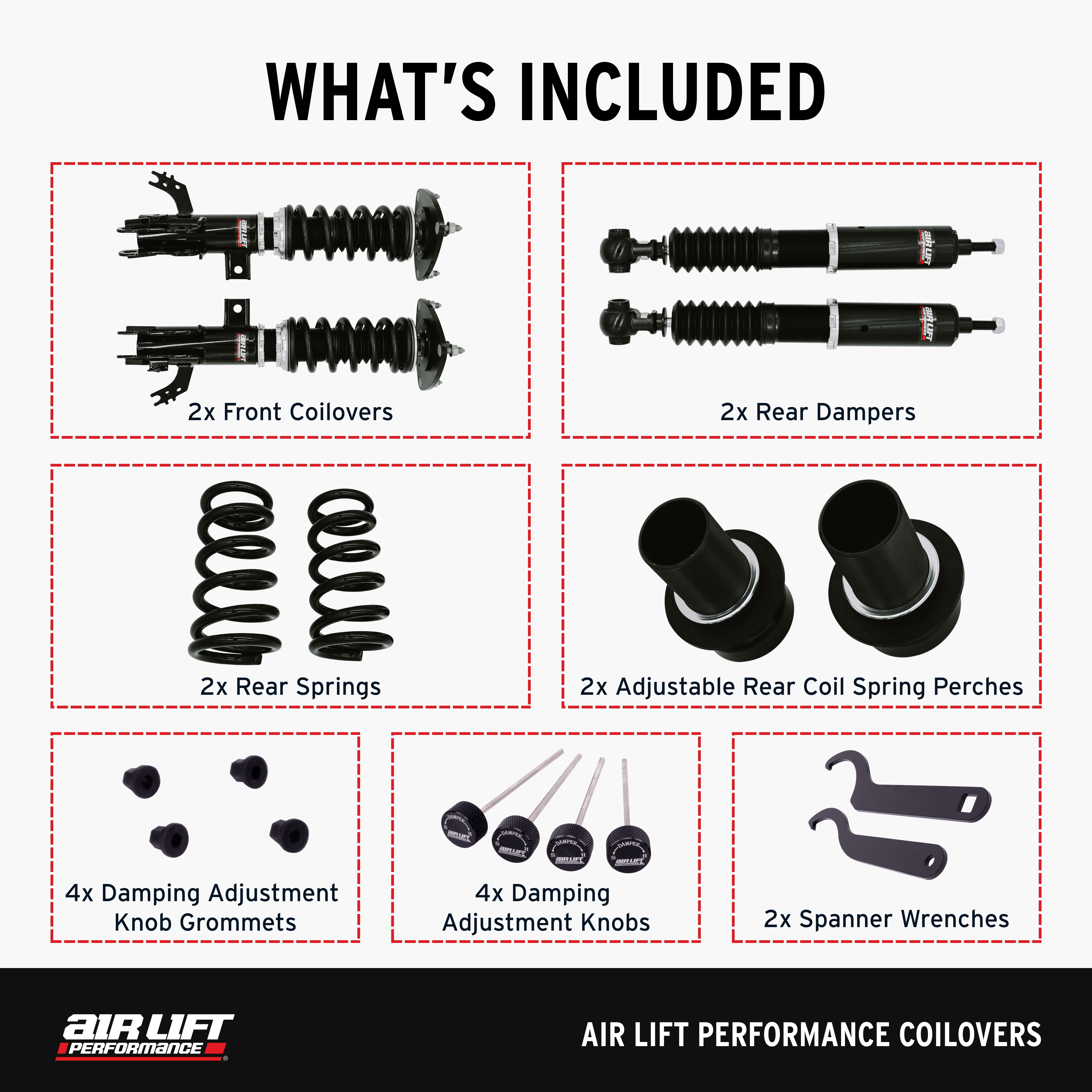 Air Lift Performance 79019 Air Lift Performance Coilover Front And Rear Kit